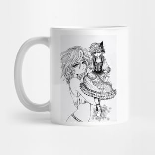 Drawing of Curly Hair Girl 2010 Mug